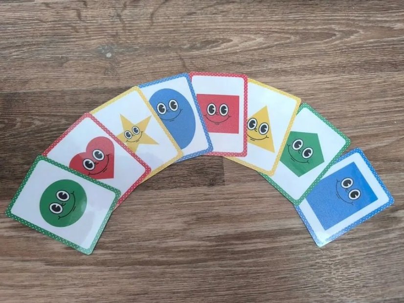 Učíme se s dětmi pomocí kartiček - tvary